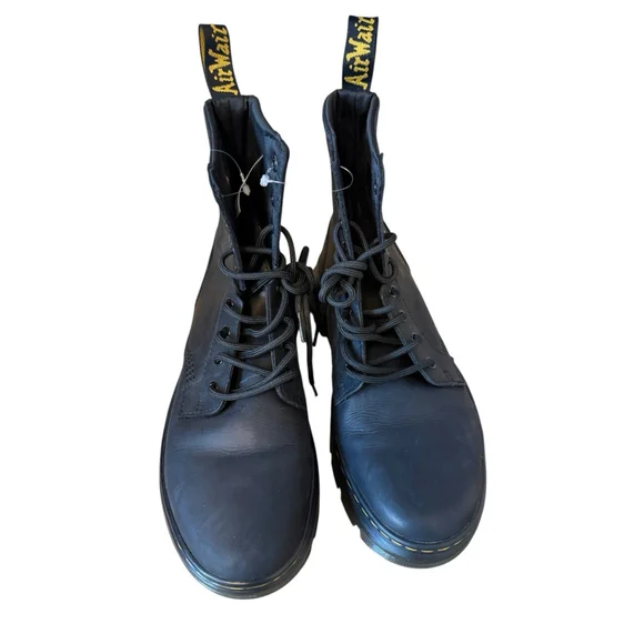 Dr. Doc Martens Boots Combs Leather Black Men's 9 Women’s 10 Unisex 42 EU NWOB - Picture 2 of 9